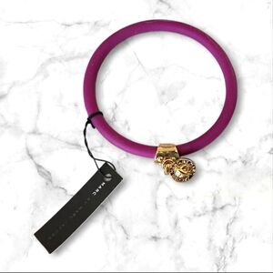 NWT Marc Jacobs Purple Rubber/Silicone Bracelet with Gold-Tone Hardware